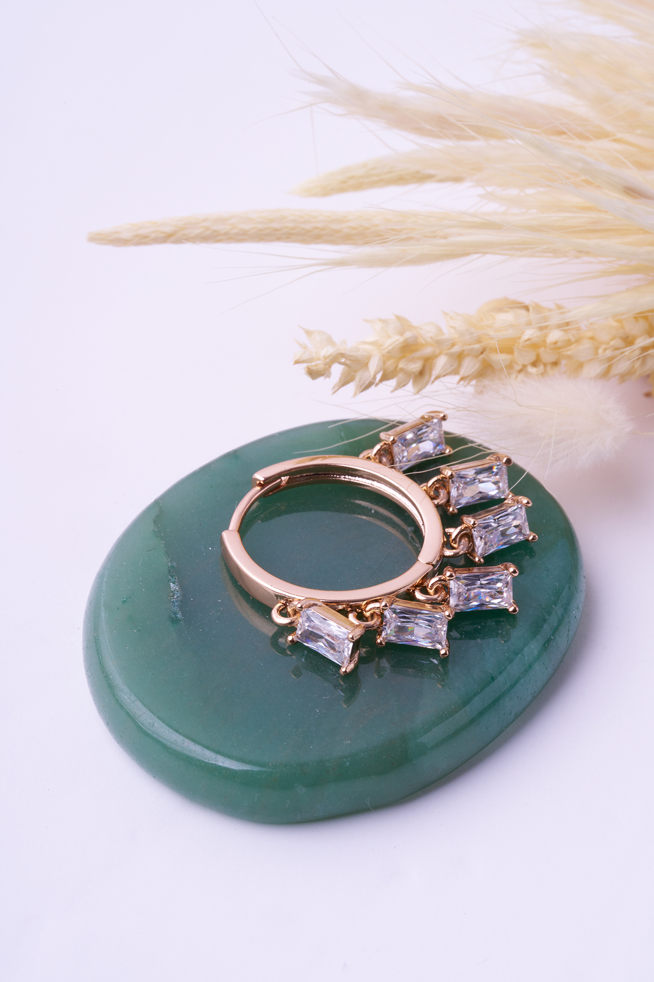 Baget Taşlı Sallantılı Xuping Küpe - Mirey (1)