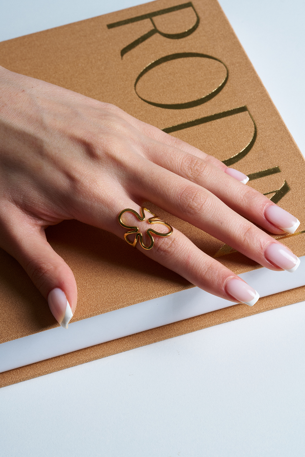 Blossom Ayarlanabilir Çelik Yüzük - Mirey