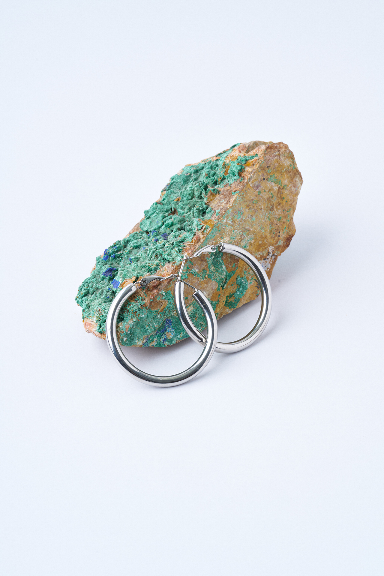 Circle Hoop Halka Çelik Küpe - Mirey (1)