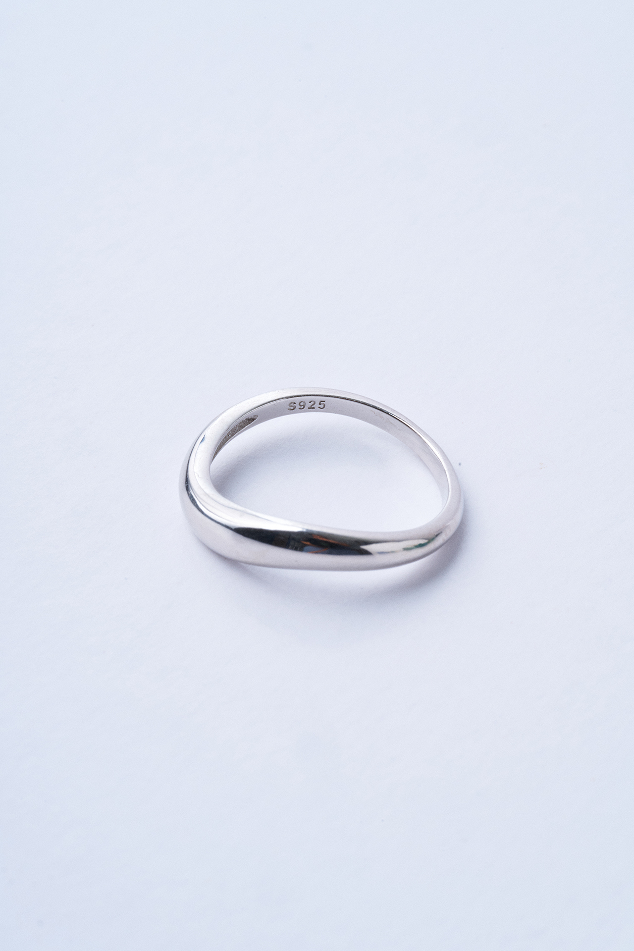 Curve Silver 925 Ayar Gümüş Yüzük - Mirey