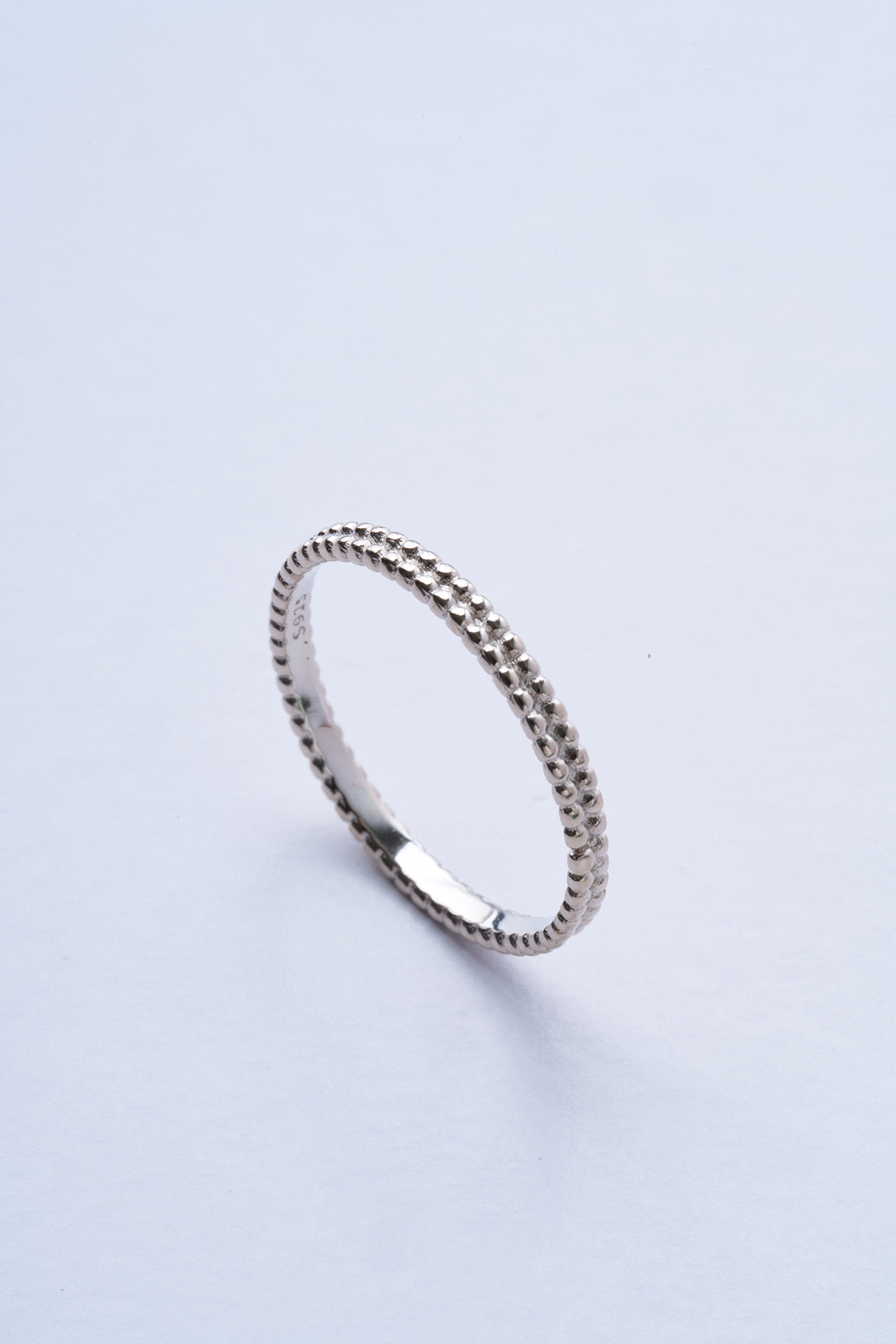 Double Dotted Silver 925 Ayar Gümüş Yüzük - Mirey (1)