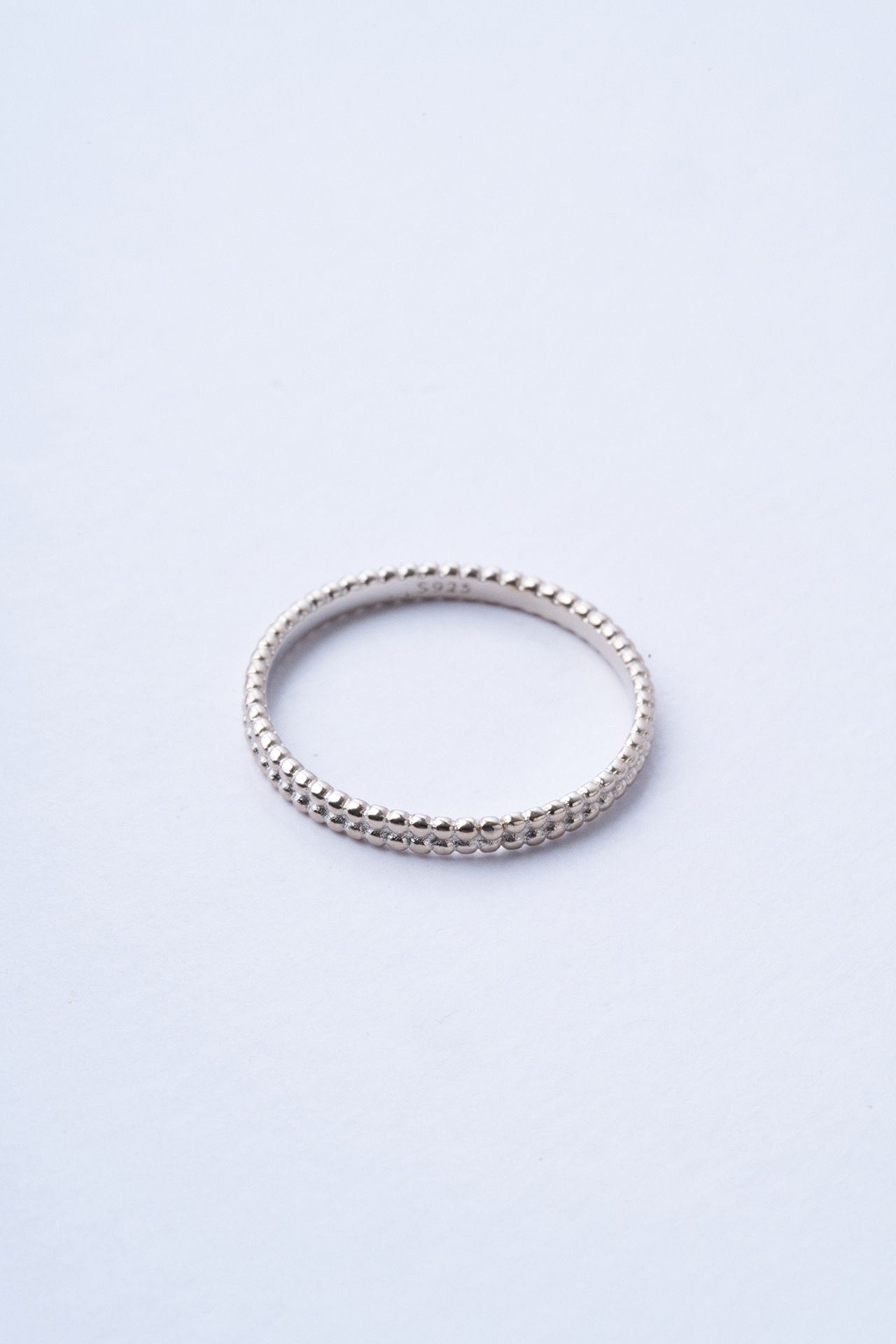 Double Dotted Silver 925 Ayar Gümüş Yüzük - Mirey