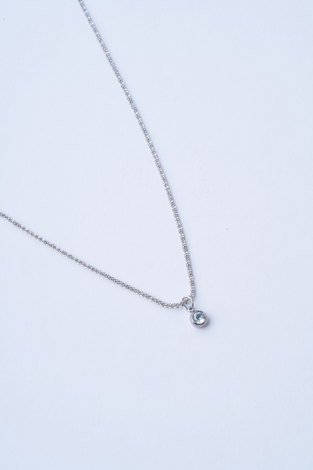 Droplet Silver Çelik Kolye - Mirey