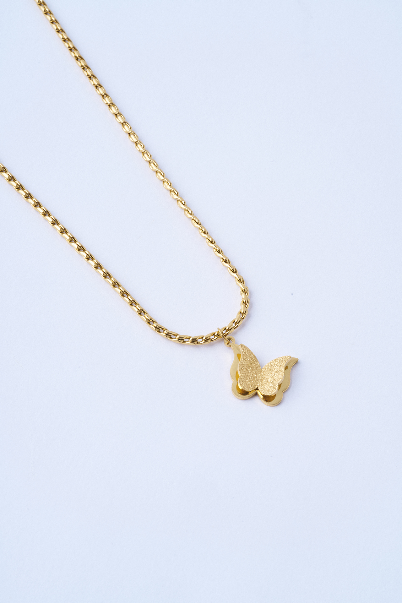 FlyFly Kelebek Çelik Kolye - Mirey