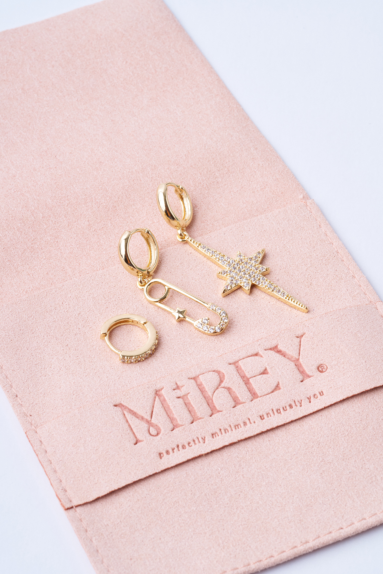 Kuzey Yıldızı & Ataç Üçlü Sallantılı Küpe - Mirey (1)