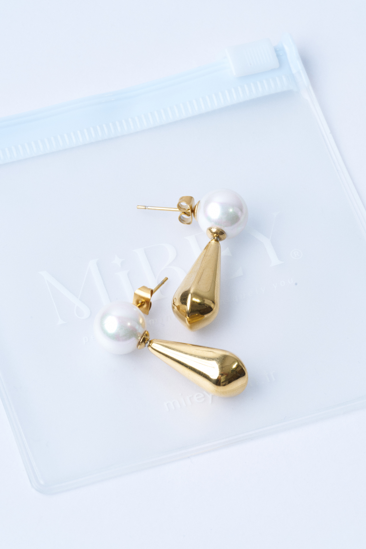 Lucent İnci Çelik Küpe - Mirey