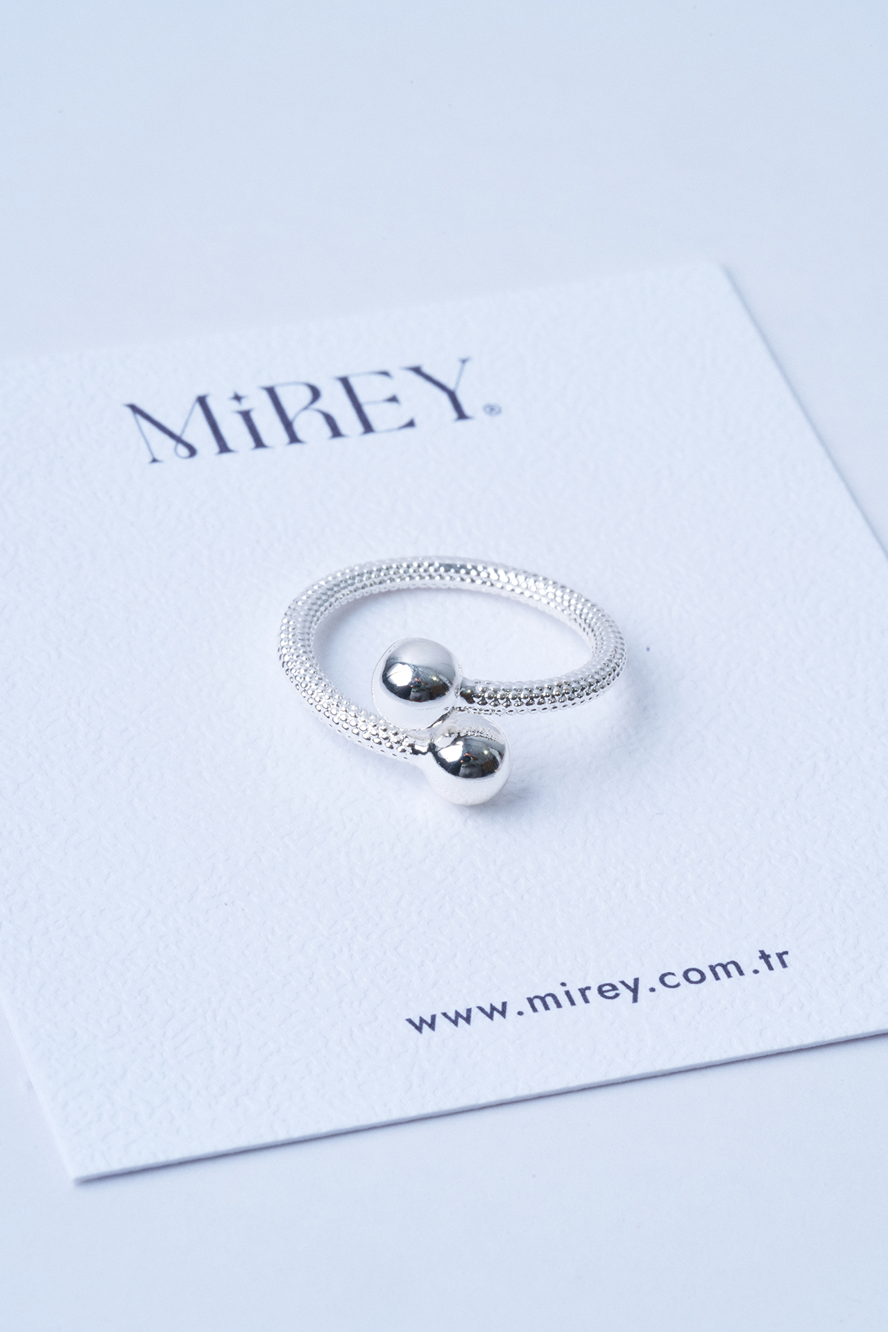 Magnet Ball Silver Ayarlanabilir Çelik Yüzük - 6