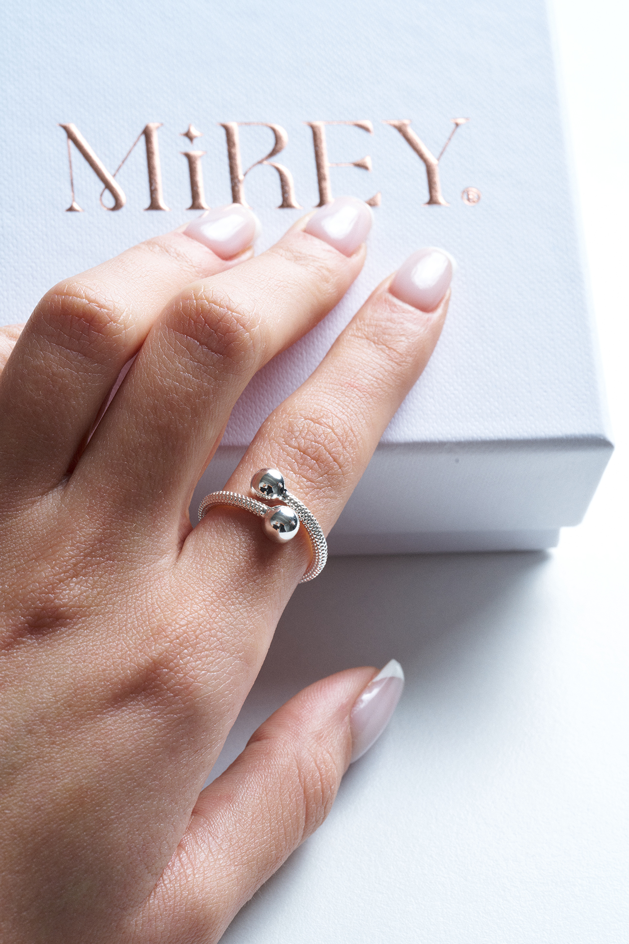 Magnet Ball Silver Ayarlanabilir Çelik Yüzük - 2