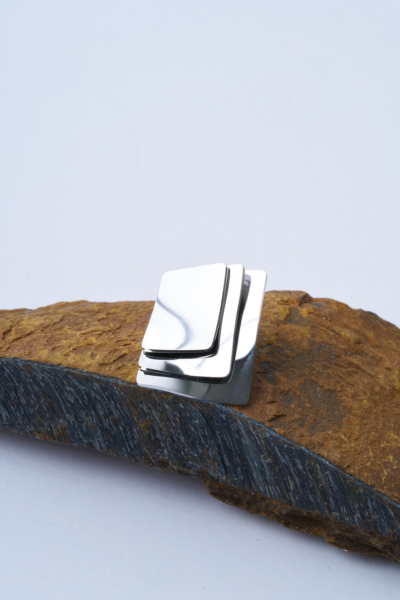 Nested Square Çelik Küpe - Mirey (1)