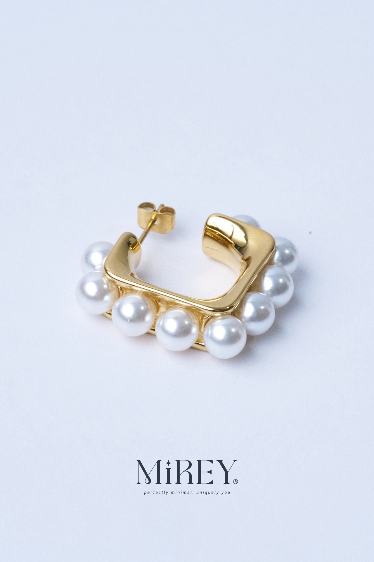 Pearl Love İnci Çelik Küpe - Mirey