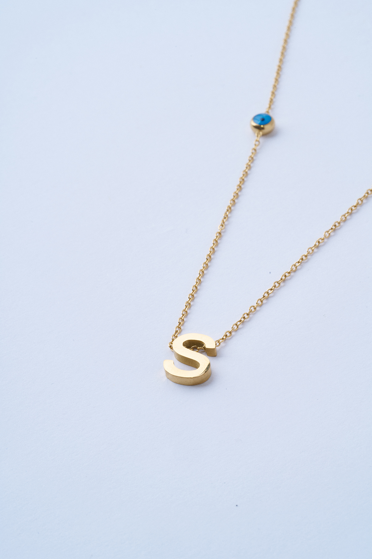 S Harfli Çelik Kolye