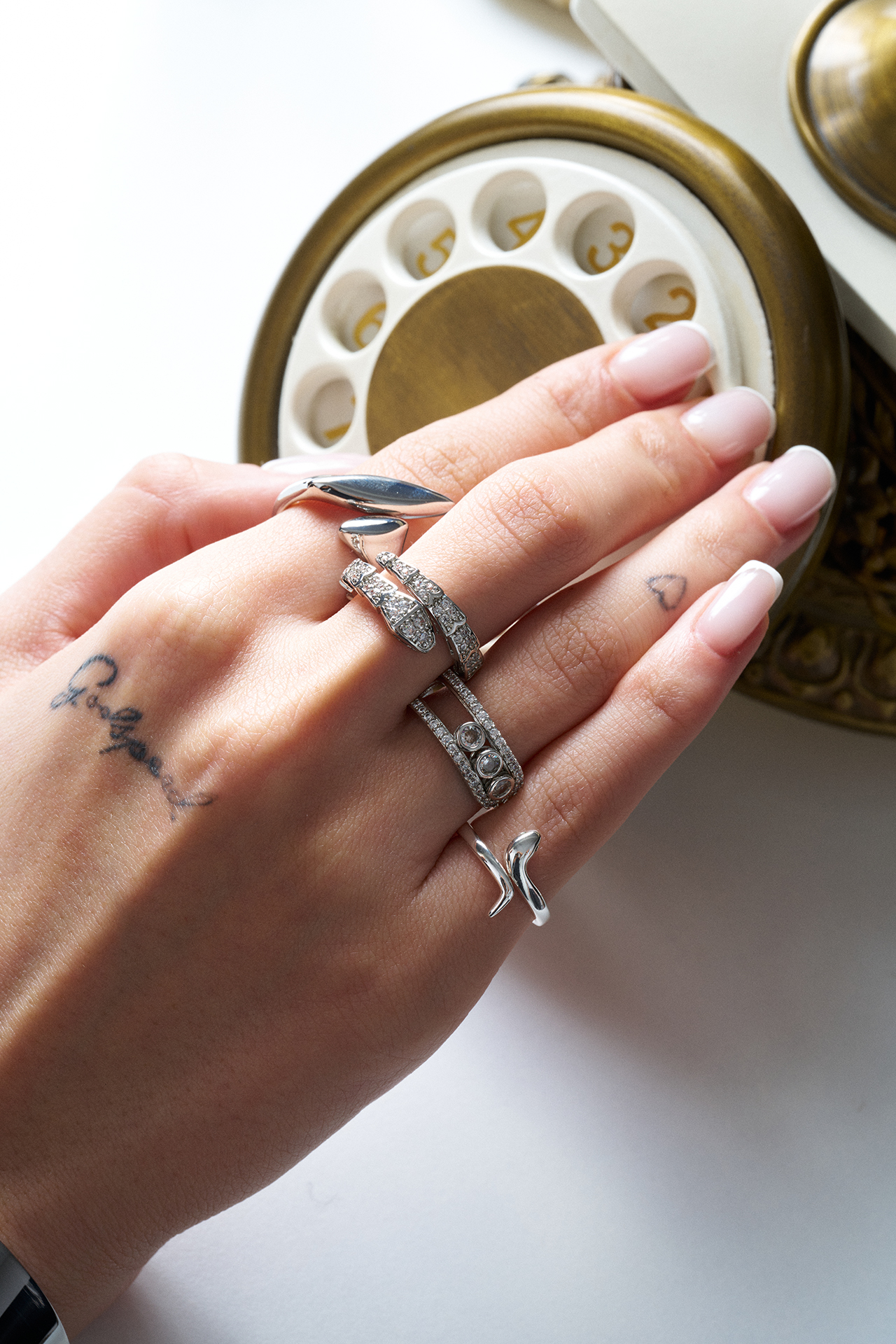 Silver Snake Ayarlanabilir Çelik Yüzük - 2