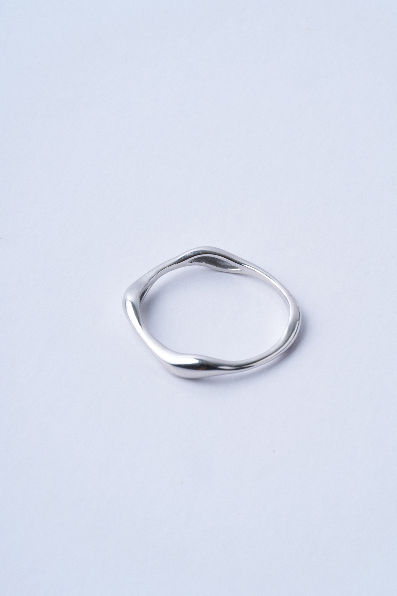 Thin Wave Çelik Yüzük - Mirey